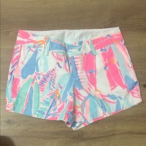 Lilly Pulitzer Pink and Blue Patterned Women's Shorts